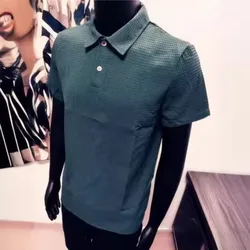 New Men's Casual Loose Short Sleeved Shirt Solid Color Menswear Tops