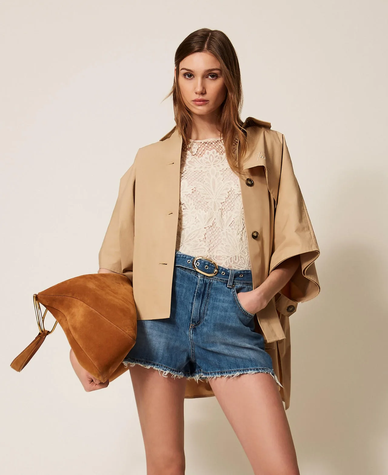 Twinset Short en jean avec ceinture - TWINSET - FashionsVida