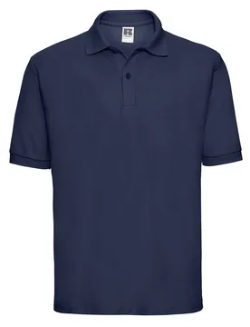 Mens Polycotton Pique Polo Shirt (French Navy) - Size 6xl - Russell athletic - FashionsVida