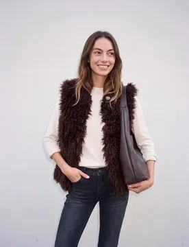 Street One Fake Fur Weste mit Knopfleiste female Rot - Street One Studio - FashionsVida