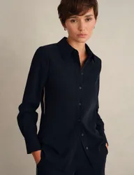 HOBBS Side Stripe Shirt Navy female