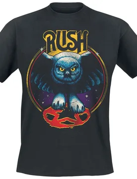 T-Shirt - Owl Star - S bis XXL - für Männer - Größe M - schwarz - Lizenziertes Merchandise! - Männer - male - Rush - FashionsVida
