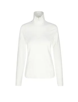 Löffler Jersey de cuello alto con cremallera Transtex básico para mujer crema 42 - LÖFFLER - FashionsVida