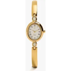 Reloj de mujer redondo con correa rígida en liso