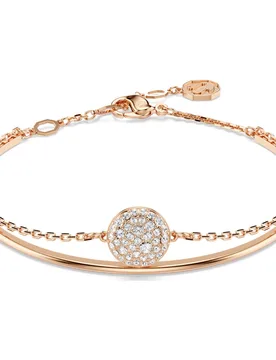 Bracciale rigido Sublima, Bianco, Finitura oro rosa 18K OS - Swarovski - FashionsVida