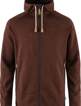 Polaire chaude à capuche - Övik Fleece Hoodie M Autumn Leaf - Taille S - Marron - Fjall Raven - FashionsVida