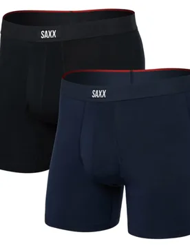 Boxers Vibe Xtra Brief Fly 2 Unités Black / Navy M - Saxx Underwear - FashionsVida