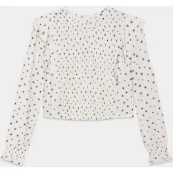 Noon - Blusa de mujer fruncida