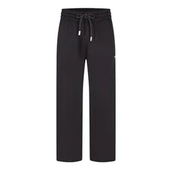 Mens Off White Slim Fit Jogging Bottoms In Black - Size Large