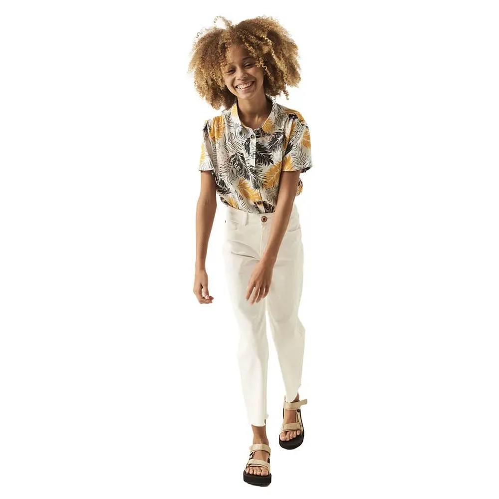 Camicia A Maniche Corte O22630 Off White 10-11 Anni - Garcia - FashionsVida