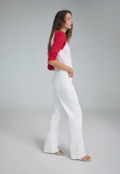 D92 Jeans Straight-Wide-Fit Weiß 40