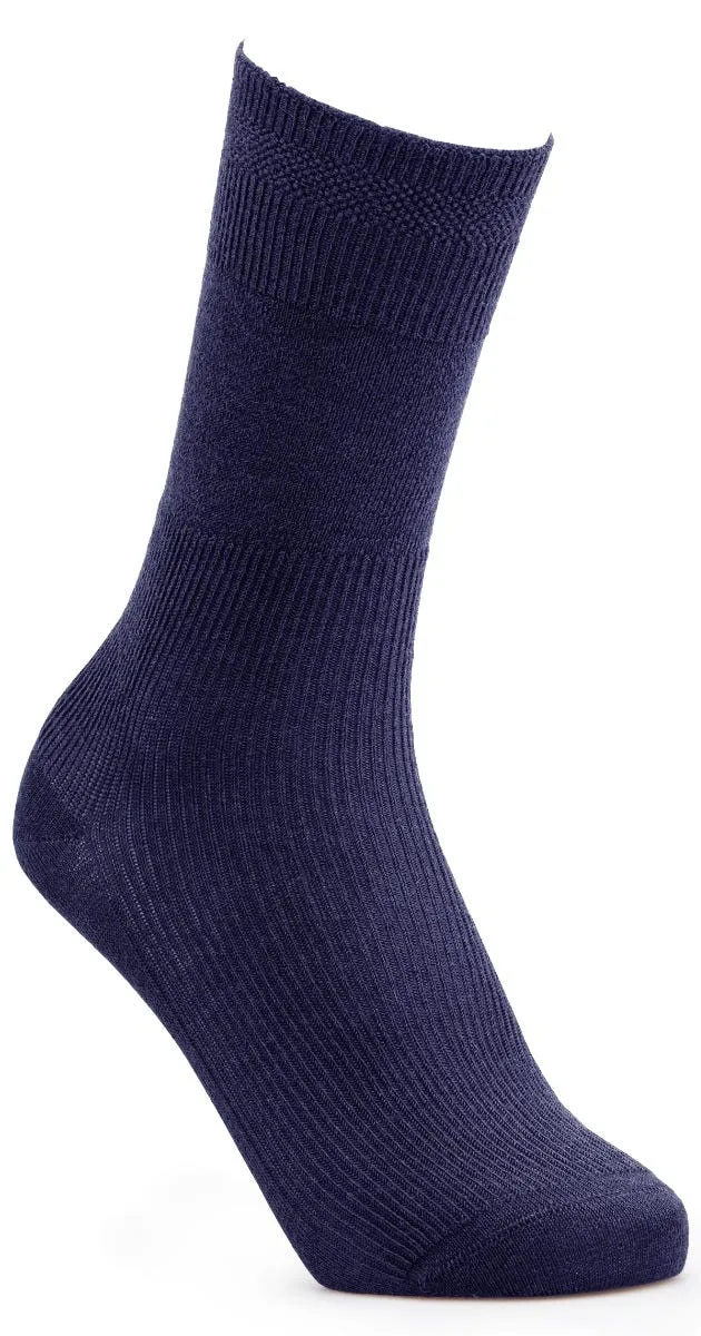 Wool‑rich Softhold® Seam‑free Socks - Navy - Size: S - Cosyfeet - FashionsVida