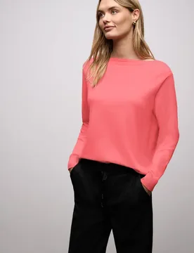 Basic U-Boot Pullover female Pink - Street One - FashionsVida