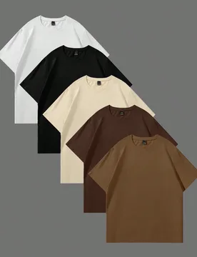 Camiseta básica de manga corta de cuello redondo casual de varios colores para hombres de talla grande - Shein - FashionsVida