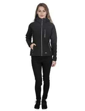 Women's Bela II Waterproof Soft Shell Jacket in Black Size: XS - Black - Size: XS - Trespass - FashionsVida