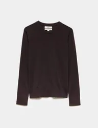 Pure Merino Crew Neck Jumper Bitter Chocolate female