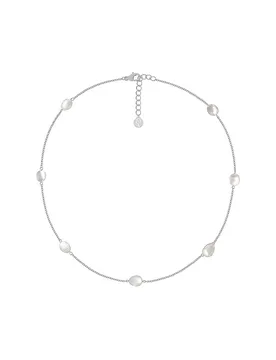 Collar PERLA NECKLACE MULTI Steel plata - Edblad - FashionsVida