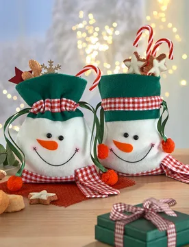 Geschenkbeutel "Schneemann" 2er-Set - Eldo - FashionsVida