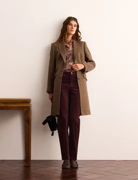 Abrigo lana de mujer espiga - Lloyd's - FashionsVida