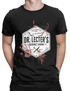 Dr Lecter's Gourmet Dining Hannibal silence of the lambs 100% Cotton Round Collar Lecter Mads Horror Hannigram t shirt for men - Aliexpress - FashionsVida