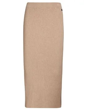 Falda midi Mujer Beige M Mujer - Dixie - FashionsVida