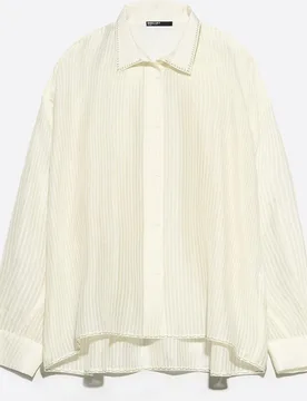Camisa de mujer cuello tira rayas - Bimba y Lola - FashionsVida