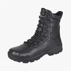 Commander Mens Boots Black Leather - Size Uk 12