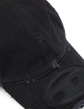 Gorra de hombre de sarga de algodón con detalles desgastados - Diesel - FashionsVida