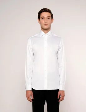 Camisa semi-entallada puño doble - Mirto - FashionsVida