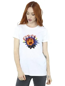 Women's Big Hero 6 Baymax Hiro Angry Manga Cotton Boyfriend T-Shirt in White Size: Large - White - Size: L - Disney - FashionsVida