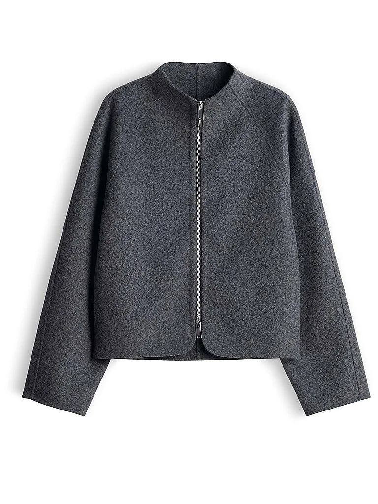 Wolljacke HELISU grau 38 Damen - Opus - FashionsVida