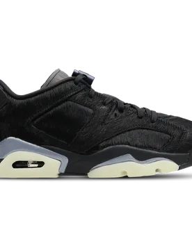 Retro 6 Women's Sneakers - Black - Size 4.5 - Leather - Black - Size: 4.5 - Jordan - FashionsVida