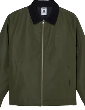 Veste en toile avec col en velours - Parker Canvas Jacket Forest Night - Taille L - Kaki - Element - FashionsVida