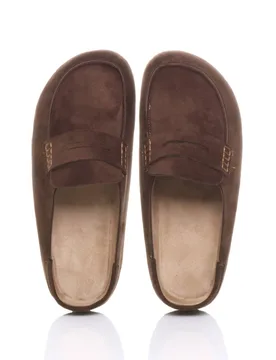 Women's Comfortable Open Back Mules Loafers in Dark Brown Size: 8 - Dark Brown - Size: 8 - Ajvani - FashionsVida