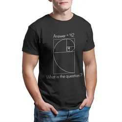 P.Art Geek Fibonacci Hitchhiker T-Shirts for Men Plus size Pure Cotton printed Tees Graphic Printed Clothes