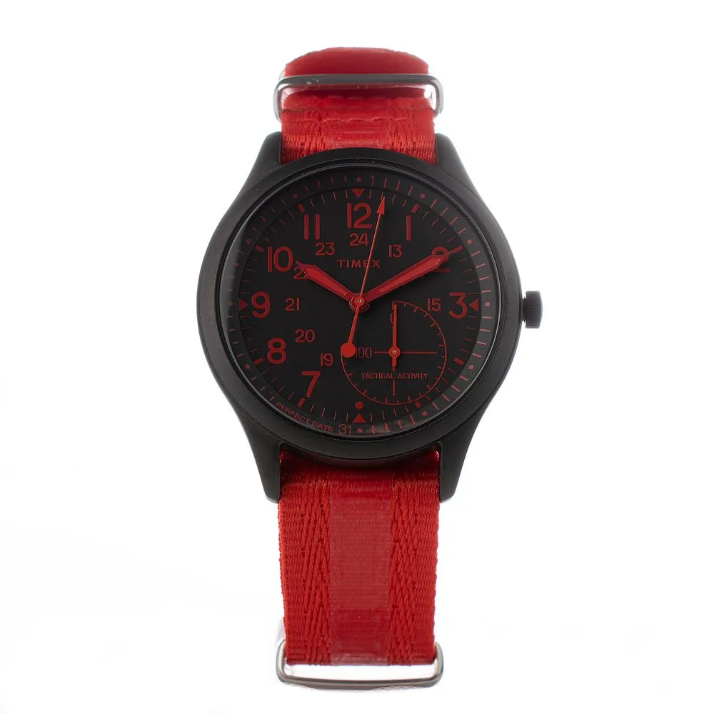 Mens T80 Tactical Wrist Watch - Black Nylon - One Size - Timex - FashionsVida