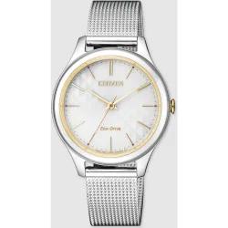 Reloj de mujer EM0504-81A Eco-Drive de malla de acero