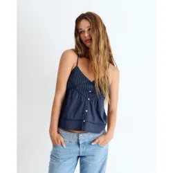 Top de mujer de tirantes con botones