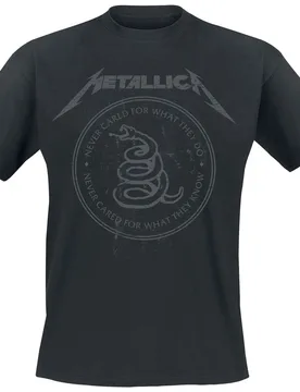 T-Shirt - Snake Ring Tonal - S bis 3XL - für Männer - Größe S - schwarz - Lizenziertes Merchandise! - Männer - male - Metallica - FashionsVida