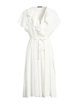 Midi-Kleid Damen Weiß 34,36,38 Damen - High - FashionsVida