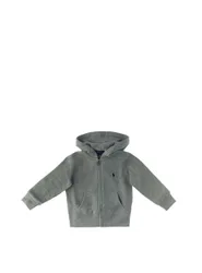 Felpa con zip POLO BOYS GRIGIO 4
