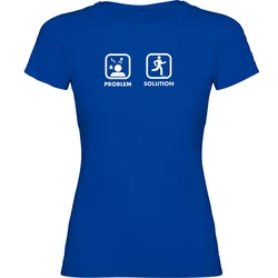 Problem Solution Run Short Sleeve T-shirt Royal Blue M Women