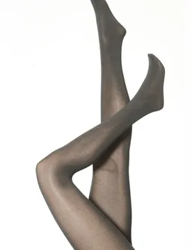 Pair Anthracite Soft Merino Wool Tights Ladies Small - - Grey - Size: Small - Falke - FashionsVida