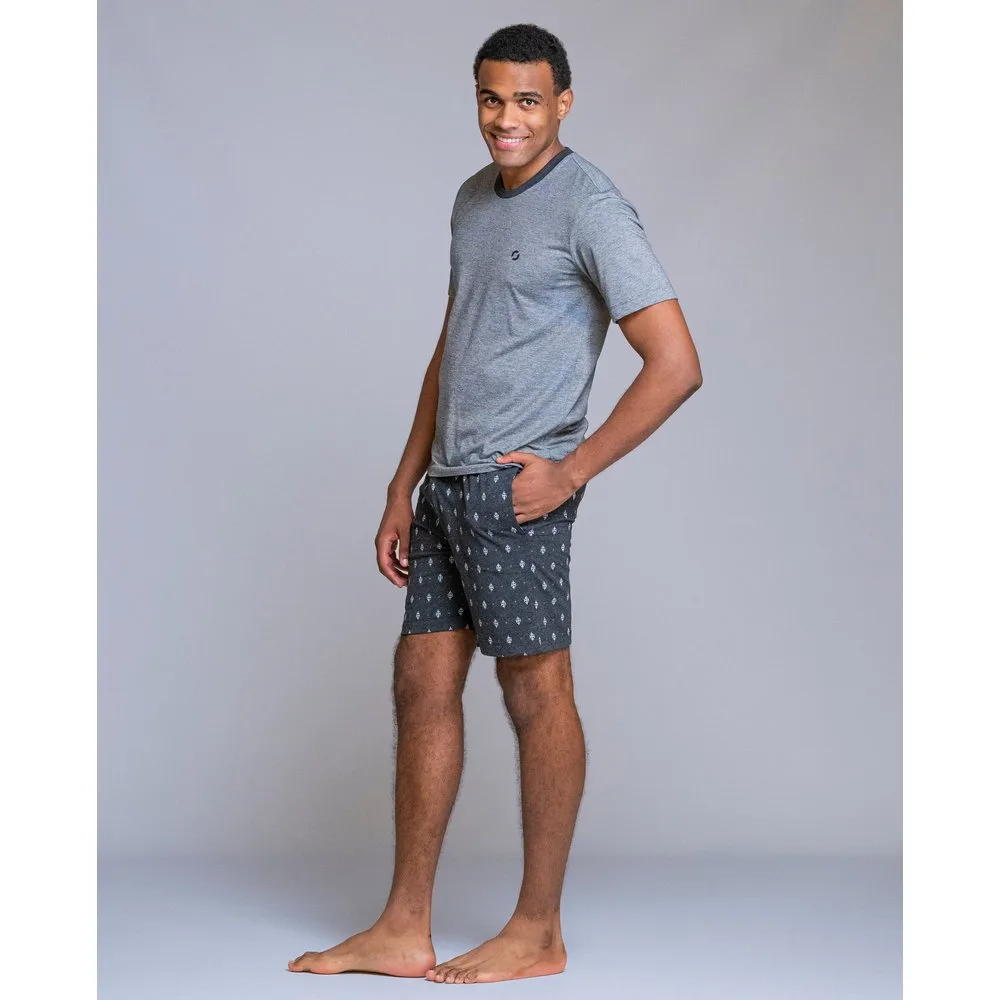 Pijama de hombre manga corta rayas - SOY - FashionsVida