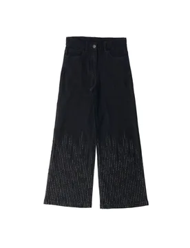 MONNALISA Jeans con strass NERO XS - Monnalisa - FashionsVida