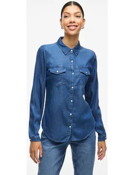 Vila - Camisa de mujer vaquera - Vila - FashionsVida