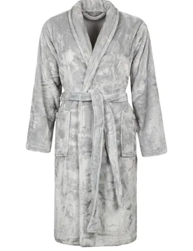Women's 1 Pack SOCKSHOP Fleece Dressing Gown Ice Grey L - Grey - Size: Large - Heat Holders - FashionsVida