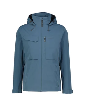 Chaqueta de senderismo para hombre Abrantes 2L con capucha azul oscuro 52 - Meru - FashionsVida