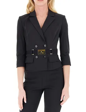 Blazer con cintura NERO 42 - Elisabetta Franchi - FashionsVida