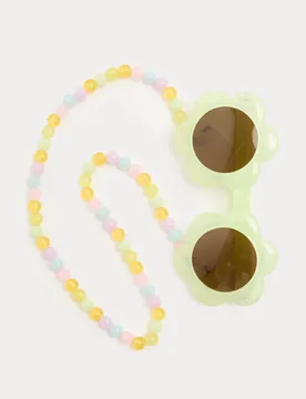 Kids' Flower Sunglasses with Chain Green Female - M&S - FashionsVida